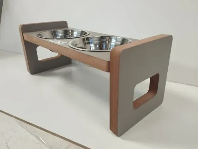 Comedouro duplo elevado