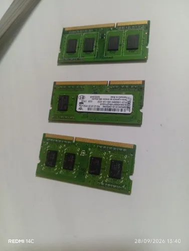 3 pentes de 2 gb DDR3
