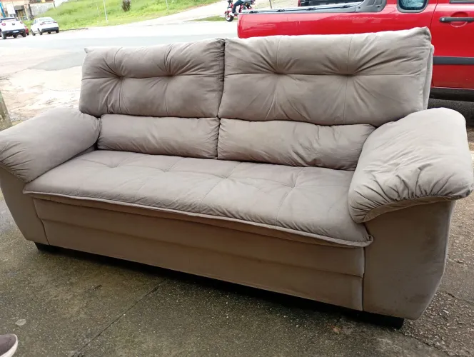 Sofá tecido Suede Semi novo