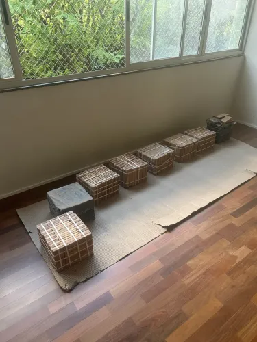 Taco de Madeira Sucupira Amarela (8 m²) - Novo / Sem Uso