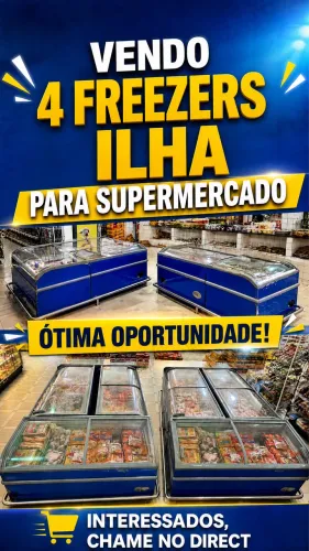 Vendo 04 freezers (ilhas) para Supermercado