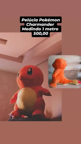 Pelúcia Pokémon Charmander 1m