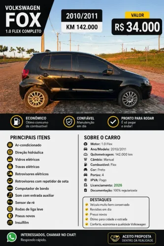 Volkswagen Fox 1.0 MI Total Flex 8V 5P 2011