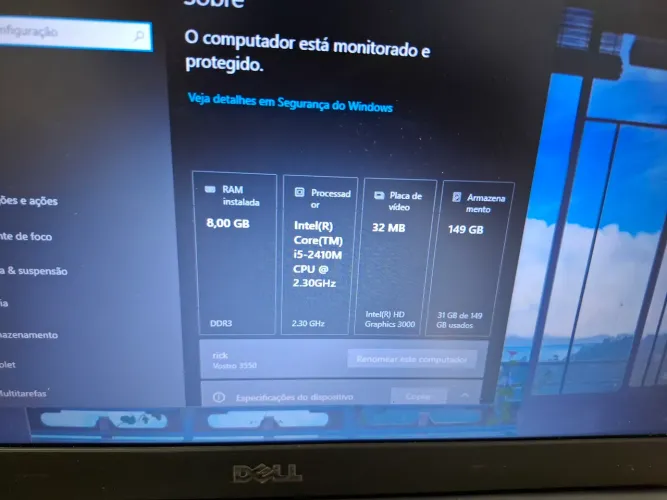 Notebook core i5 8gb