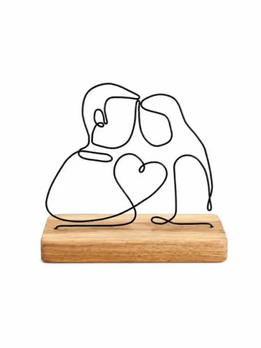 Escultura Minimalista Casal Decoração