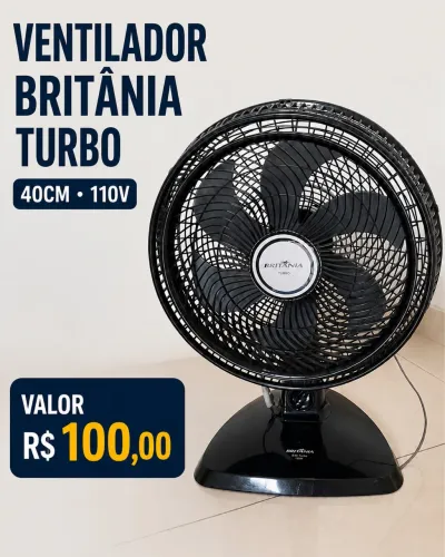 VENTILADOR BRITÂNIA TURBO 40CM - 110V