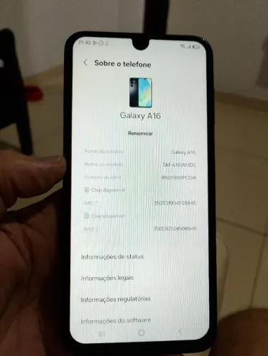 Sansung A16 128 GB semi novo