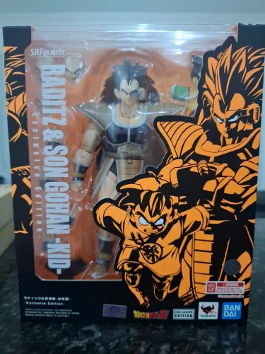 Bandai S.H. Figuarts Dragon Ball Z Raditz & Son Gohan 2023 SDCC Event Exclusive