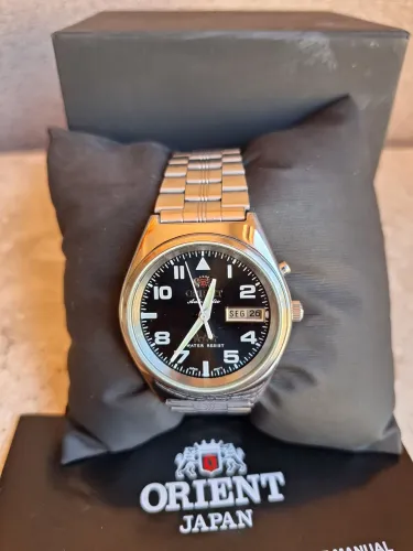 Relogio Orient Automatico 3 Estrelas Militar Preto Completo Estado de Novo