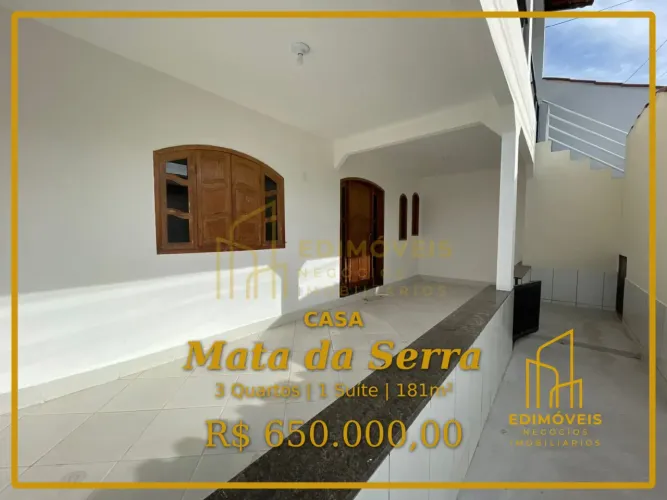 Mata da Serra: Casa Linear com Projeto Funcional e Bem Ventilado!