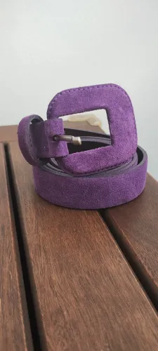cinto roxo camurça