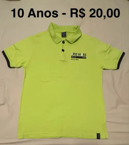 Camisa Polo Infantil 10 anos