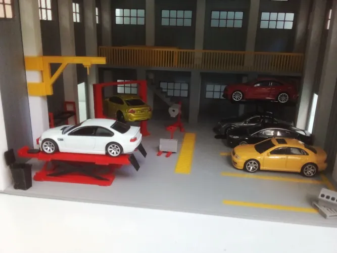 Diorama galpão oficina escala 1:64