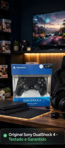 Controle Playstation Sony Dualshock 4 Preto Original Ps4 e pc
