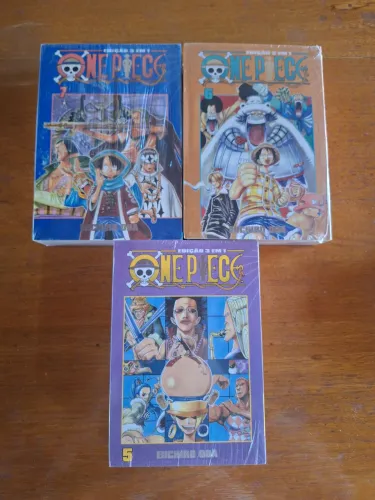 Mangás One Piece Edição 3 em 1 vol 5, 6 e 7