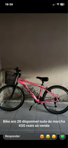 Bicicleta aro 26 de marcha