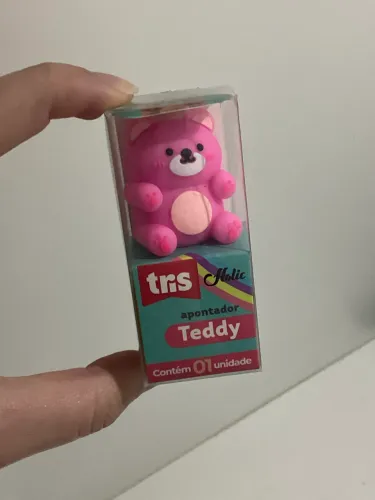 Apontador Teddy Tris Rosa