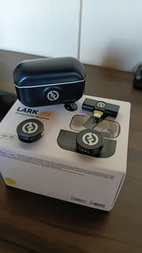 Microfone Hollyland Lark M2 Duo Usb-c Sem Fio Preto