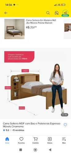 Cama de solteiro 