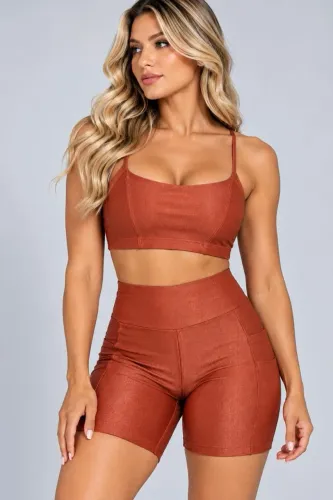 Conjunto canelado o toque de brilho premium
