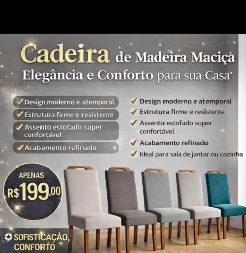 Mega promocao Cadeiras estofadas pronta entrega para sua mesa jantar