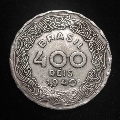 Moeda antiga 400 Réis 1940 brasil