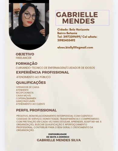 Disponível para Freelancer 