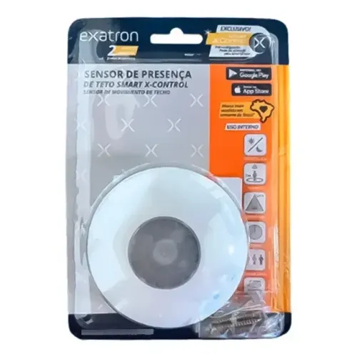 SENSOR PRESENCA TETO SLIM 360G SMART X-CONTROL2 APP MICROC. BIVOLT