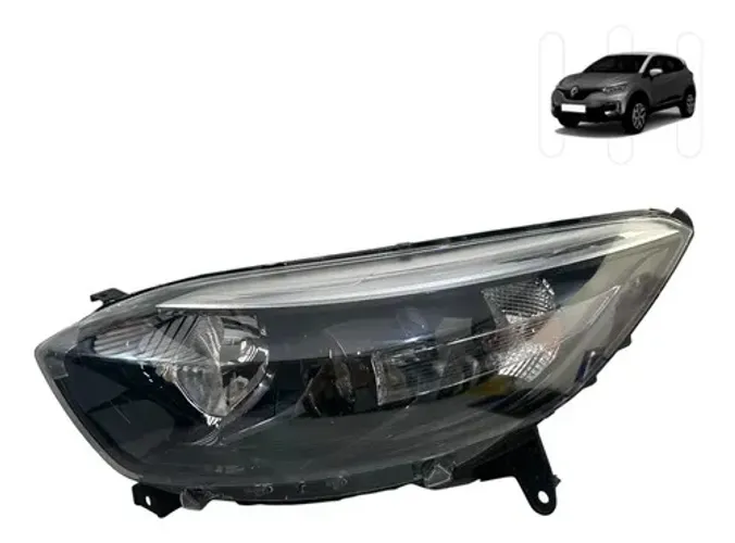 Farol Captur 2017 2018 2019 2020 2021 Esquerdo Filete Preto Esquerdo/motorista