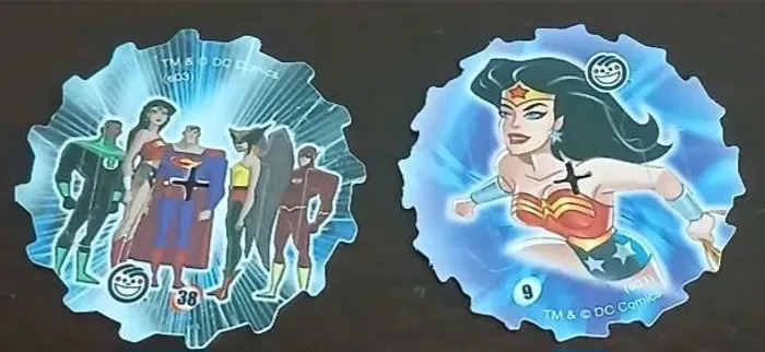 Lote com 2 tazos liga da justiça