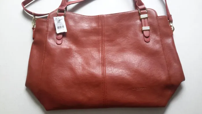 Bolsa Terracota Couro Ecológico Grande