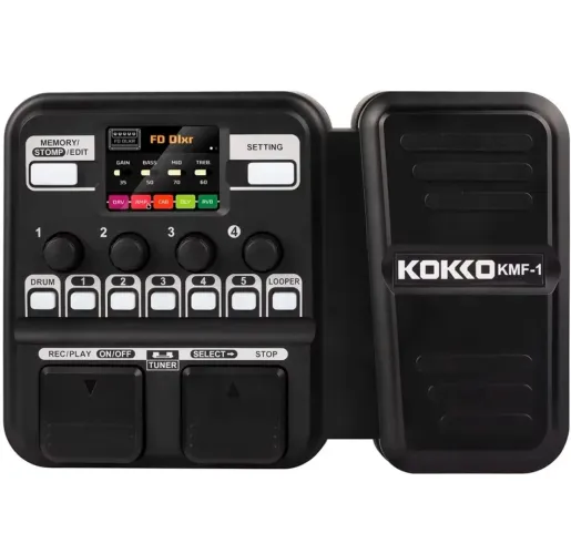 Pedaleira Kokko KMF-1 - Multi-efeitos para Guitarra c/ pedal de expressão