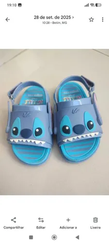 Sandália do stitch original 22