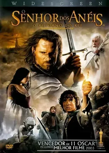DVD O Senhor dos Anéis O Retorno do Rei Filme Fantasia Peter Jackson Original Completo