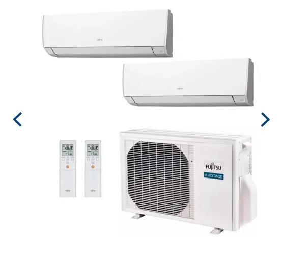 Ar-condicionado Fujitsu Bi Split Inverter Quente/Frio 24.000 BTUS (18.000 e 9.000) BTUS