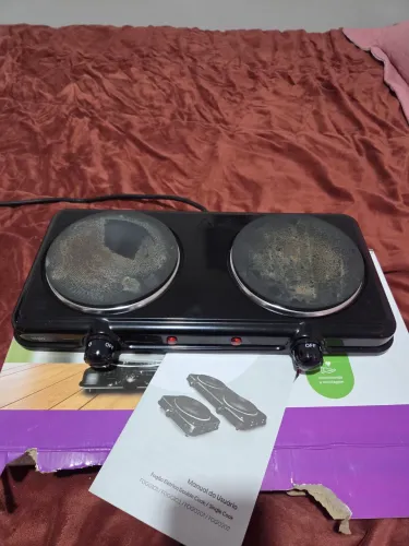 Fogão elétrico cooktop 2 bocas
