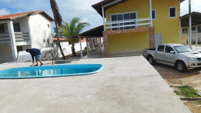 Casa Mobiliada em Frente ao Mar com Piscina- Praia do Barro Preto - Luis Correia -Pi