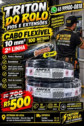 Fio 10 mm Flexível 100 Metros