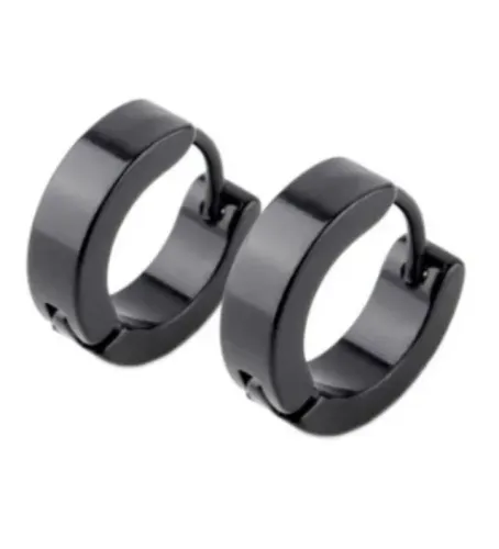 brinco preto em aço