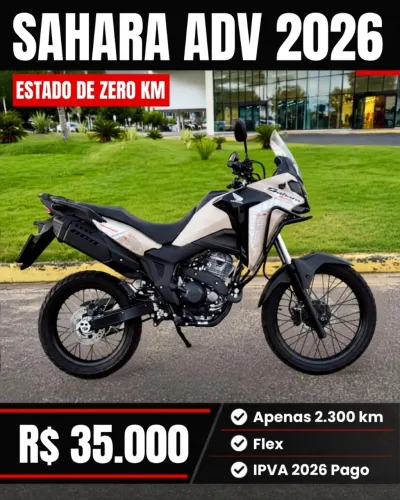 HONDA XRE 300 SAHARA ADV 2026 - ESTADO DE ZERO KM
