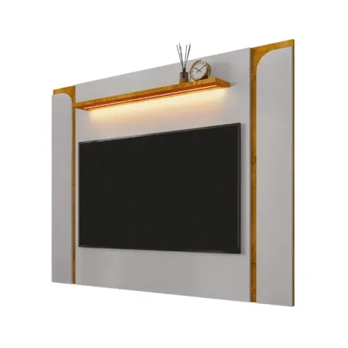 Painel Maresias Off White.Naturale Bechara Moveis - Entrega Rápida!