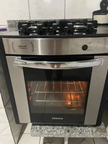 Fogao venax 4 bocas de embutir com luz interna
