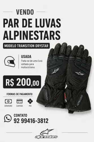 Luva de motoqueiro