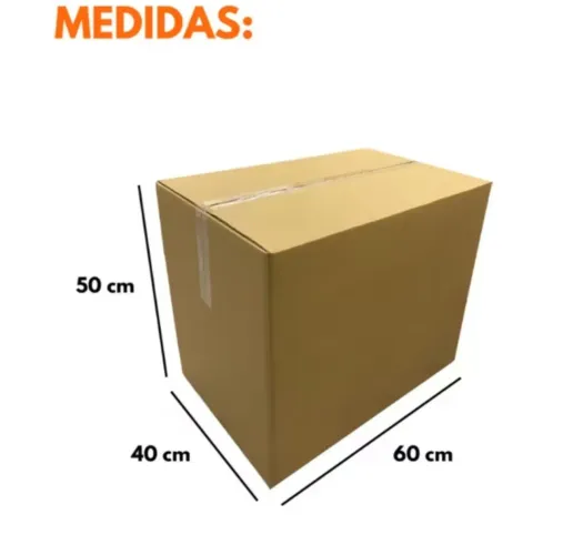 Kit 03 Caixas Papelão Reforçado 60x40x50 Onda Dupla