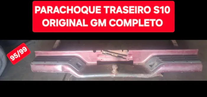 CP-60 Para-choque Traseiro ORIGINAL GM Chevrolet S10 (Aço Reforçado) PEQUENOS DETALHES 