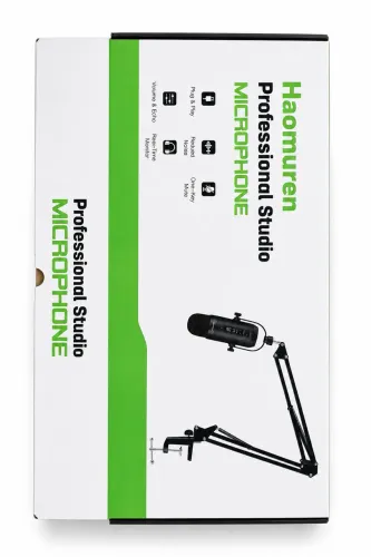 Microfone K66 Haomuren Profissional Com Braço Articulado
