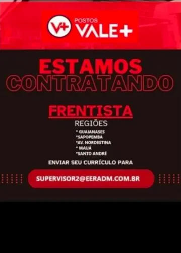 Vaga para frentista sem experiência 