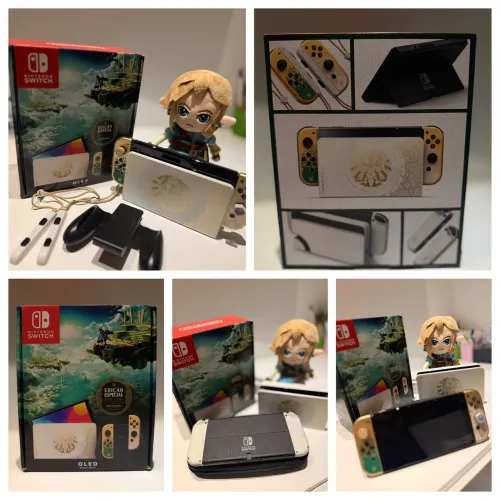 ? Nintendo Switch OLED - Edição Especial Zelda NOVO usado poucas vezes (ACEITO PROPOSTAS)