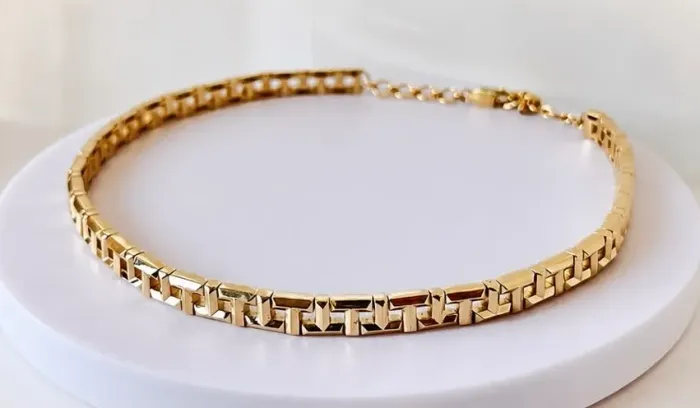 Colar T Model em Ouro 18k 750