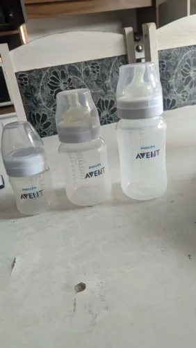 Kit 3 mamadeiras completas Avent anti cólica 